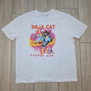 Doja Cat Planet Her Graphic T Shirt XXL White Concert Tour Music Band Tee